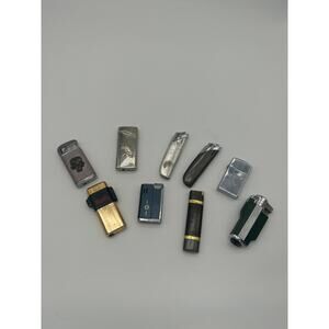 Lot of 9 Vintage Lighters Zippo Kaywoodie Japan Winston Colbert AS IS Parts/Repa